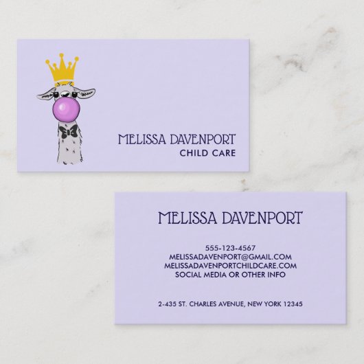 キュートラおもしろいマイラストレーション 名刺 (正面/裏面)