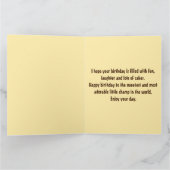 キュートライオンアンドベビークブ子供の誕生日 カード (内部)