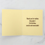 キュートライオンアンドベビークブ子供の誕生日 サンキューカード (内部)