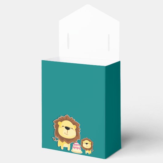 キュートライオンアンドベビークブ子供の誕生日 フェイバーボックス (オープン)