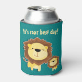 キュートライオンアンドベビークブ子供の誕生日 缶クーラー (缶正面)