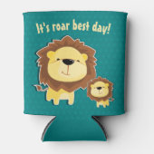 キュートライオンアンドベビークブ子供の誕生日 缶クーラー (正面)