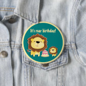 キュートライオンアンドベビークブ子供の誕生日 缶バッジ (インサイチュ)