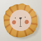 キュートライオンオレンジキッズ子供部屋ルーム ラウンドクッション (裏面)