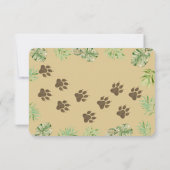 キュートライオンキングベビーシャワーサンキューカード 招待状 (裏面)