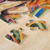 キュートライオンキングワイルドアニマルフローラ水彩 ジグソーパズル (側面)