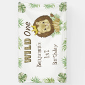 キュートライオンキング1stバースデーワイルドワン誕生日 横断幕 (縦)