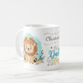 キュートライオンクラウン最高のパパエバーパーソナライズされた コーヒーマグカップ (正面左)