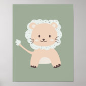 キュートライオンサファリキッズ子供部屋ウォールアート ポスター (正面)