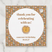 キュートライオンベビーアニマルカスタム誕生日ありがとう フェイバータグ (裏面)