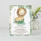 キュートライオンベビーシャワーテーマ 招待状 (スタンド正面)