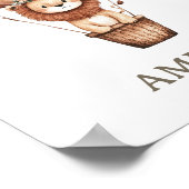 キュートライオンホットエアバルーンボホベビー子供部屋ウォール ポスター (角)