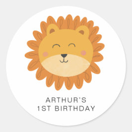 キュートライオン誕生日 ラウンドシール