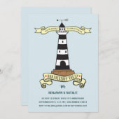 キュートライトハウス|記念日航海のパーティー 招待状 (正面/裏面)