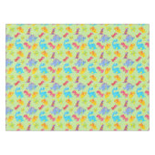 キュートライトパステルグリーンベビー恐竜誕生日 テーブルクロス (正面(横))