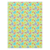 キュートライトパステルグリーンベビー恐竜誕生日 テーブルクロス (正面)