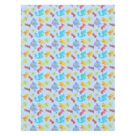 キュートライトパステルブルーベビー恐竜誕生日 テーブルクロス