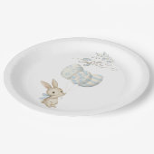 キュートライトブルーベビーバニーイースター ペーパープレート (アングル)