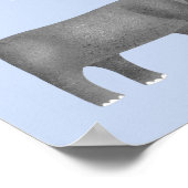 キュートライノセロス動物愛好家名前をカスタムする ポスター (角)