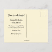 キュートライブラリーヨークシャードッグ誕生日 ポストカード (裏面)