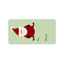 キュートラウンドサンタクロスクリスマスギフトラベル