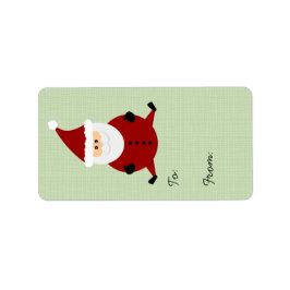 キュートラウンドサンタクロスクリスマスギフトラベル ラベル