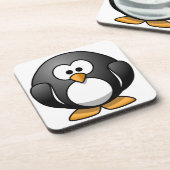 キュートラウンドペンギンデザイン コースター (左側)