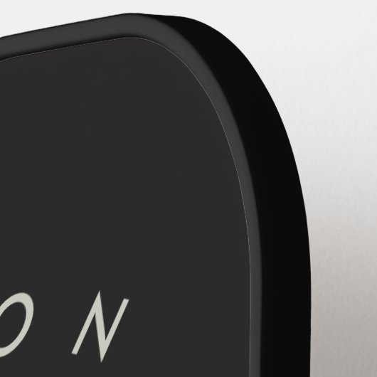 キュートラクーンイラストレーションパーソナライズされた名 ピックルボールラケット (左詳細)