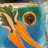 キュートラクーンデイジーフラワーアート ラウンドシール