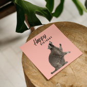 キュートラクーンハッピーバースデーカード シーズンカード