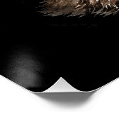 キュートラクーン吹のキスラブおもしろいハート ポスター (コーナー)