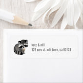 キュートラクーン差出人住所ラベル ラベル (インサイチュ)