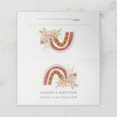 キュートラストオレンジボホフローラレインボークロスバプテスマ プレイスカード (外部開封)