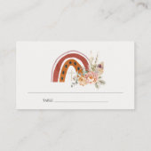 キュートラストオレンジボホフローラレインボークロスバプテスマ プレイスカード (裏面)