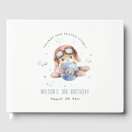 キュートラストネイビー飛行機ガーランドテディスターズ誕生日 ゲストブック