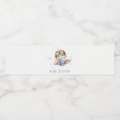 キュートラストネイビー飛行機テディスターズ子供の誕生日 ペットボトルラベル (シングルラベル)