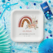 キュートラストボホフローラレインボニーエイジ誕生日 ペーパープレート (パーティー)