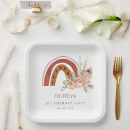 キュートラストボホフローラレインボニーエイジ誕生日 ペーパープレート