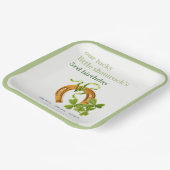 キュートラッキーシャムロックサンパトリックの日子供の誕生日 ペーパープレート (傾斜あり)