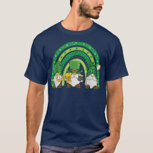 キュートラッキーレインボー格言ハッピーSt patricks dayファム Tシャツ