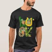 キュートラッキー格言シャムロックハッピーSt patricks dayファ Tシャツ (正面)