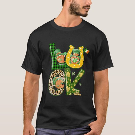 キュートラッキー格言シャムロックハッピーSt patricks dayファ Tシャツ (正面)
