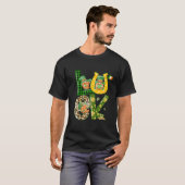 キュートラッキー格言シャムロックハッピーSt patricks dayファ Tシャツ (正面フル)