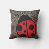 キュートラディバグアメリカンモホ装飾用クッション クッション (裏面)