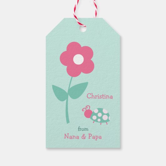 キュートラディバグガールズ誕生日 ギフトタグ (裏面)