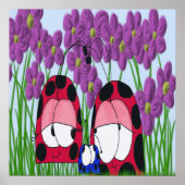 キュートラディバグファミリーイラストレーション ポスター (正面)