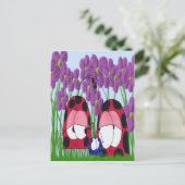 キュートラディバグファミリーイラストレーション ポストカード (スタンド正面)