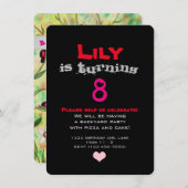 キュートラディバグフェアリーファンタジーガールズ誕生日招待状 招待状 (正面/裏面)