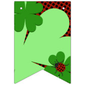 キュートラディバグ&クローバーリーフハッピーバースデー バンティングフラッグ (第1の旗)