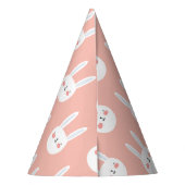 キュートラビットカラフル誕生日 パーティーハット (裏面)